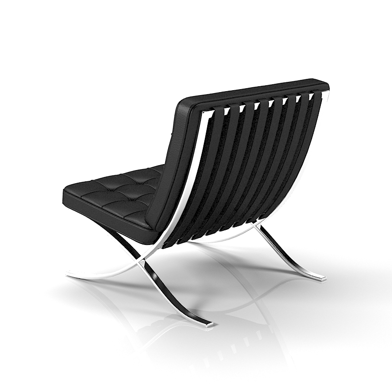 3d knoll barcelona chair