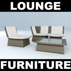 3dsmax set woven furniture chair