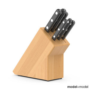 3ds max set knives stand wall