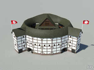 shakespeare globe theatre 3d model