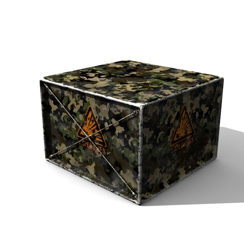 3d military crate explosive model