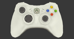 3d model of xbox 360 controller polys