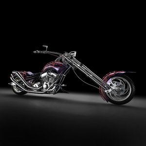 chopper bike 3d model