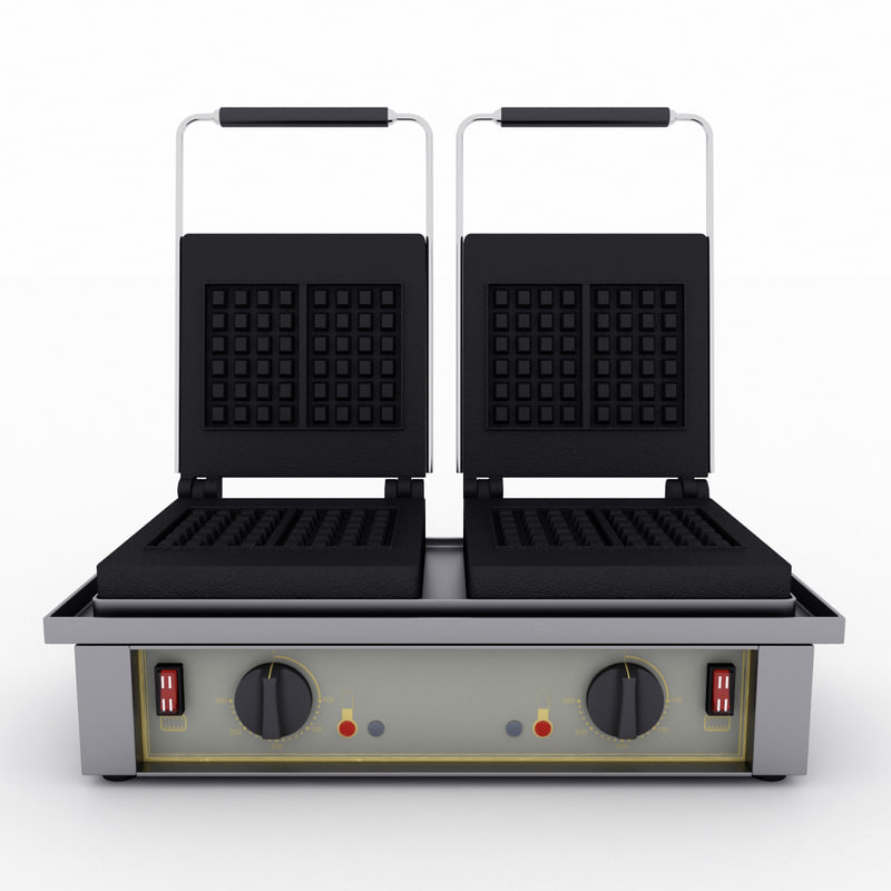 x commercial double waffle maker
