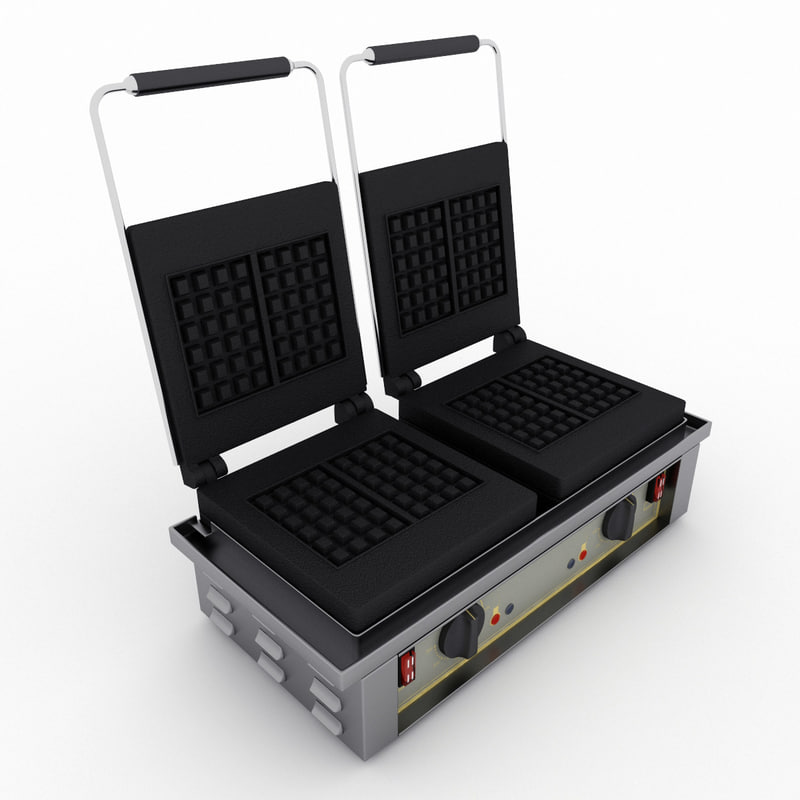 x commercial double waffle maker
