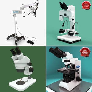 3d microscopes set trinocular