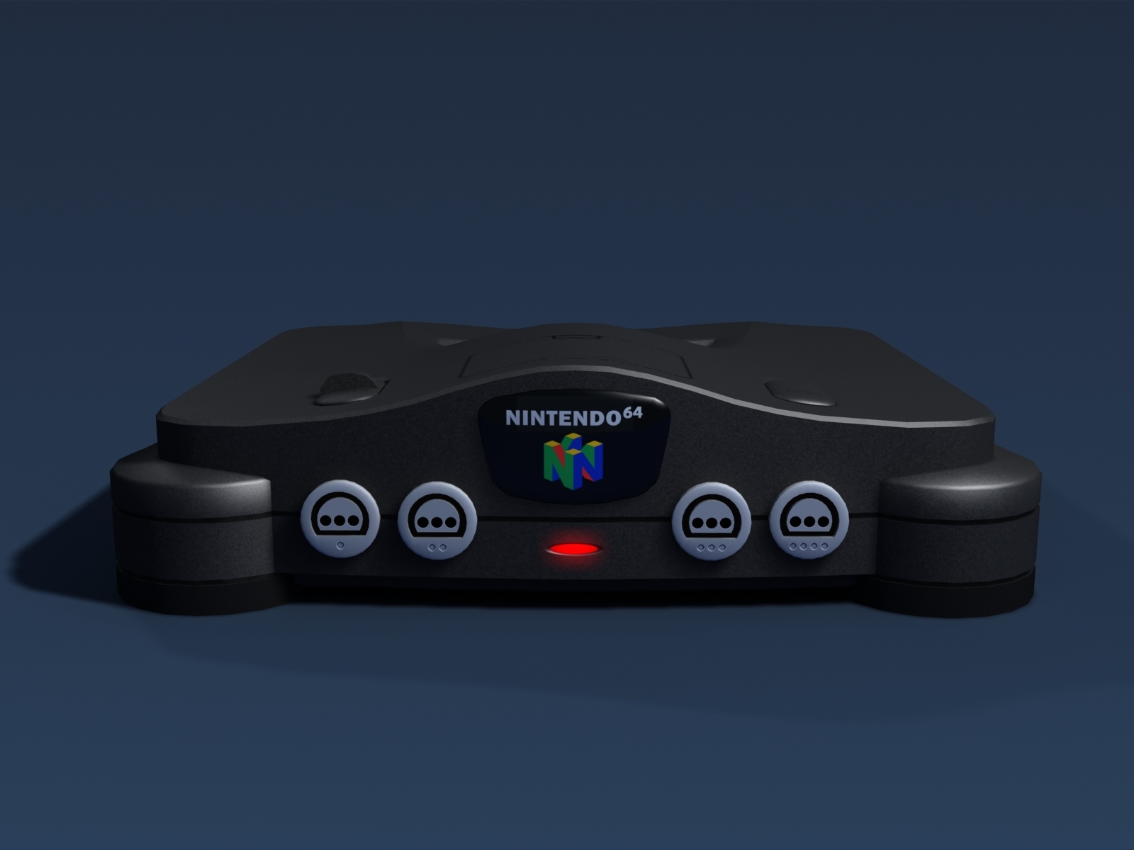 3d nintendo 64 video console model