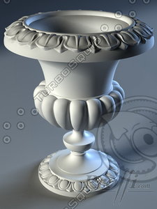3d model vase concrete