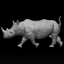 free relief rhino bas 3d model