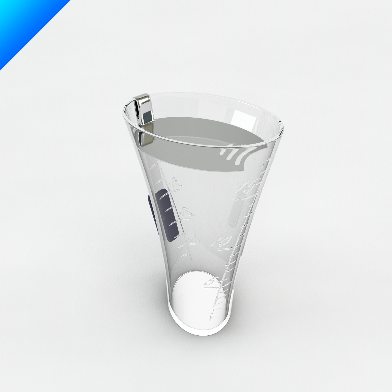 3d chiringuito mixing glass strainer