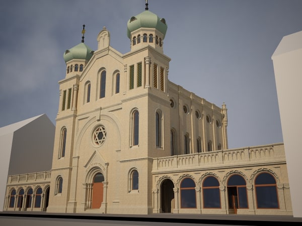 Synagogue Model Simple synagogue temple 3d dwg