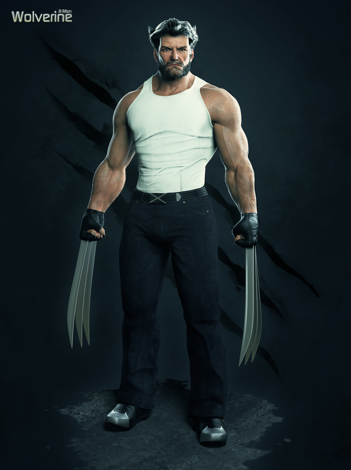 3d model realistic wolverine