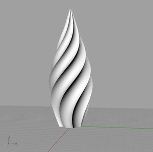3d model twisted flame