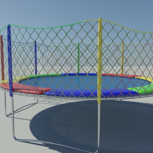 3dsmax trampoline safety net