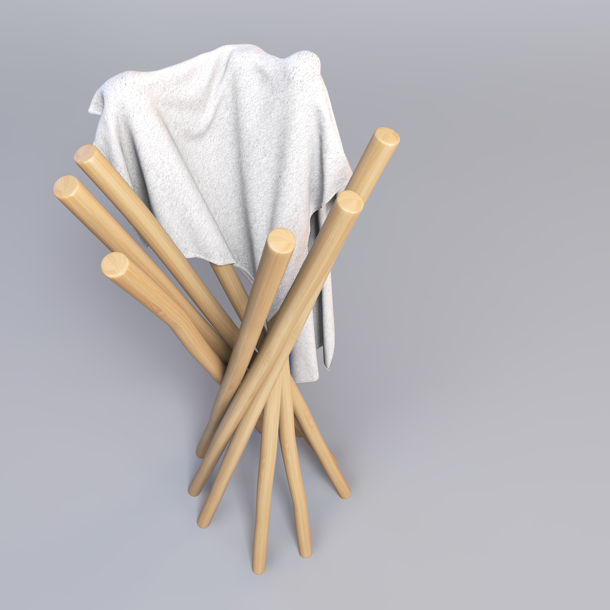 modern towel rack 3d model