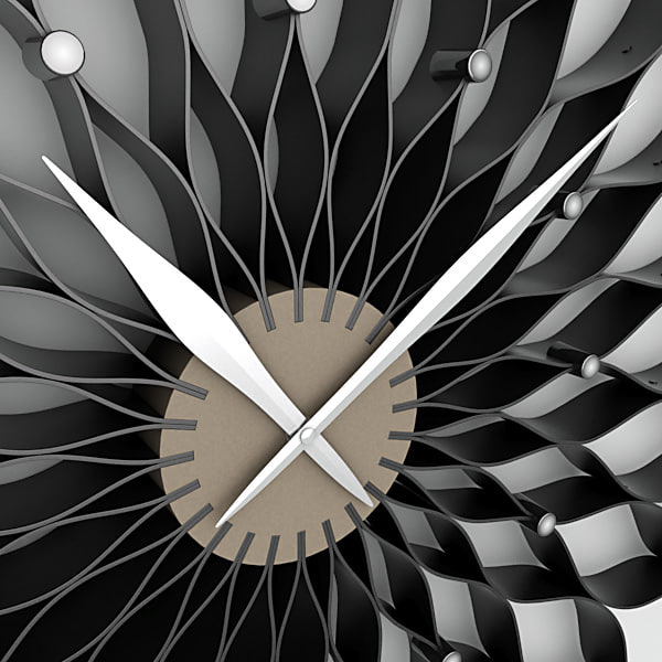 3d analog decorative wall clock model