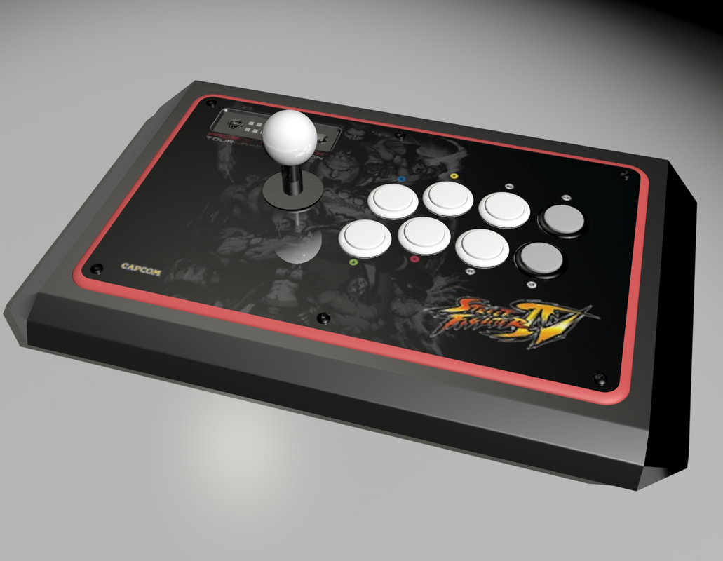 3d arcade fightstick model