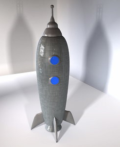 3d model of rocket toy