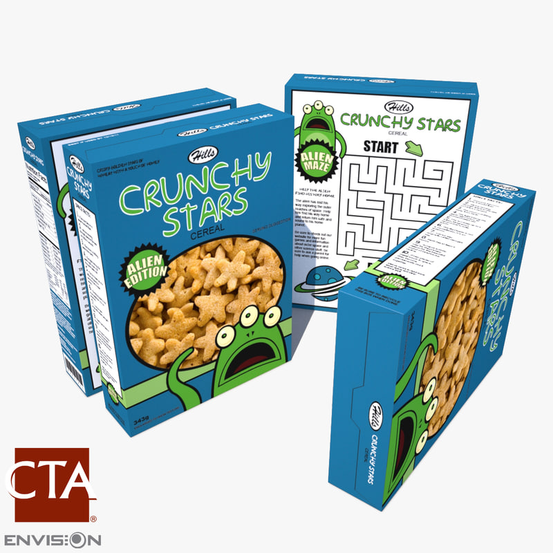 3d model cereal box