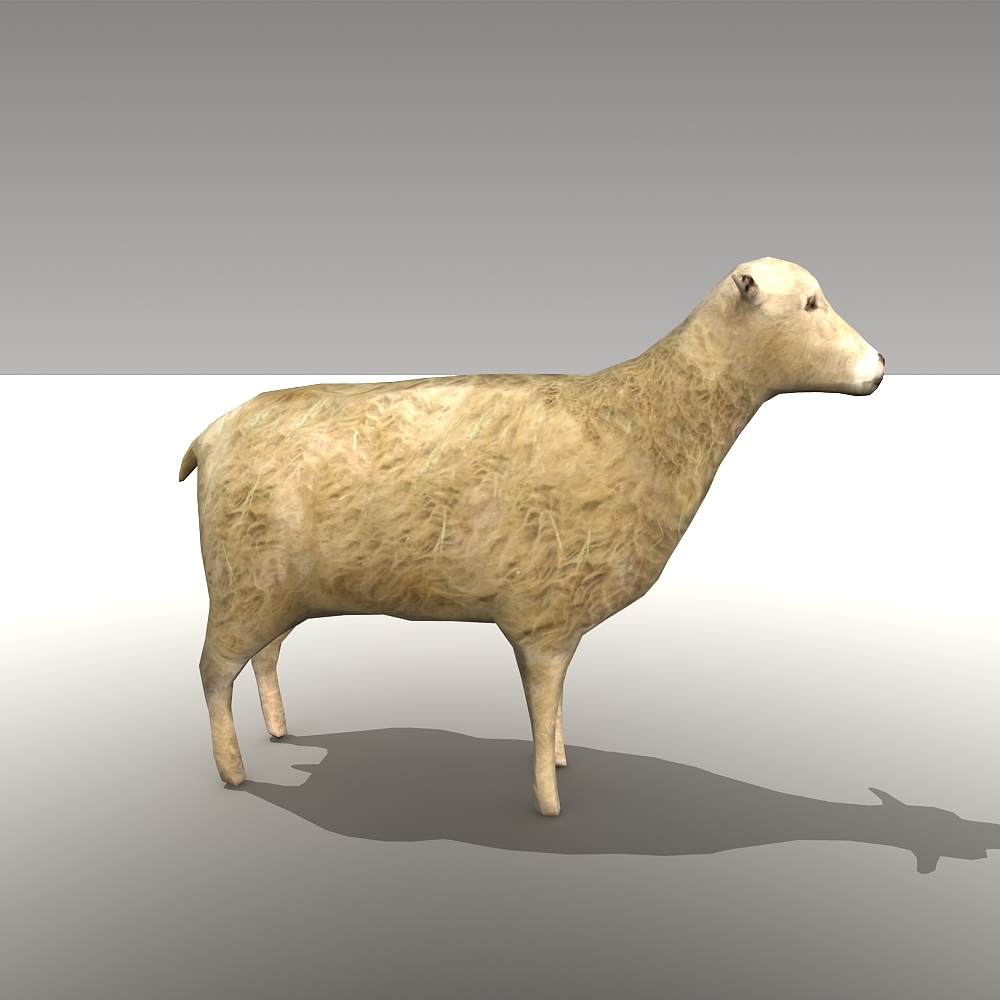 3d cat dog cow sheep