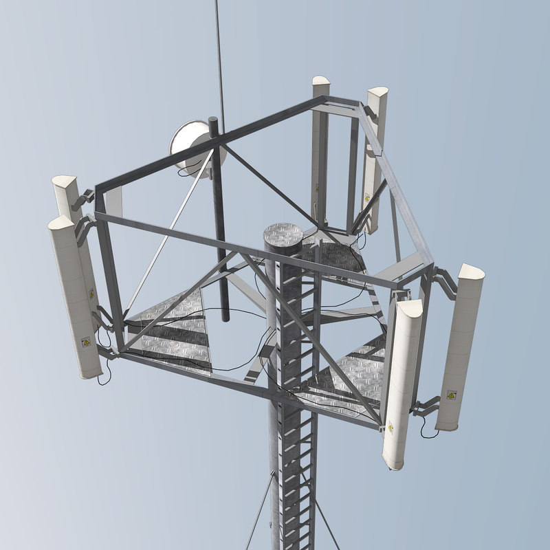 3d cell tower antenna