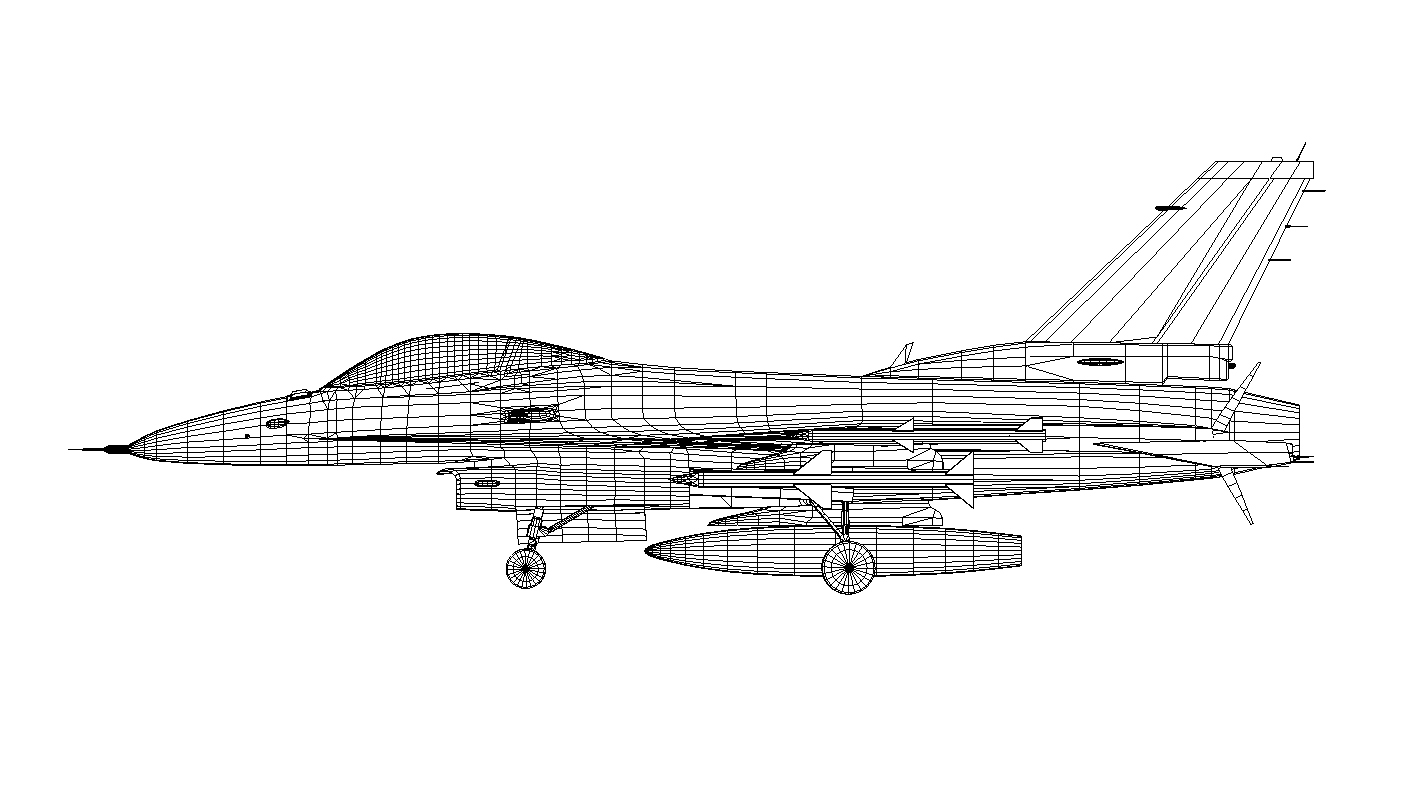3d f16 fighter jet model