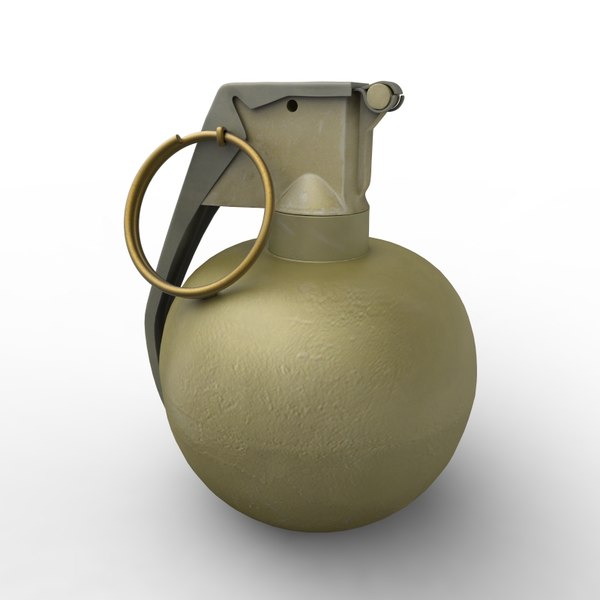 3d grenades mk2 m26 m67 model