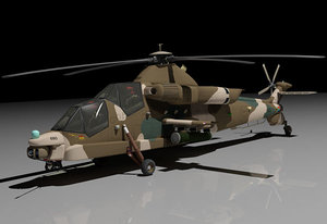rooivalk helicopter attack 3d model