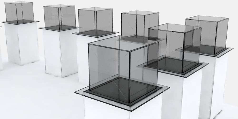 free box exhibition hq 3d model