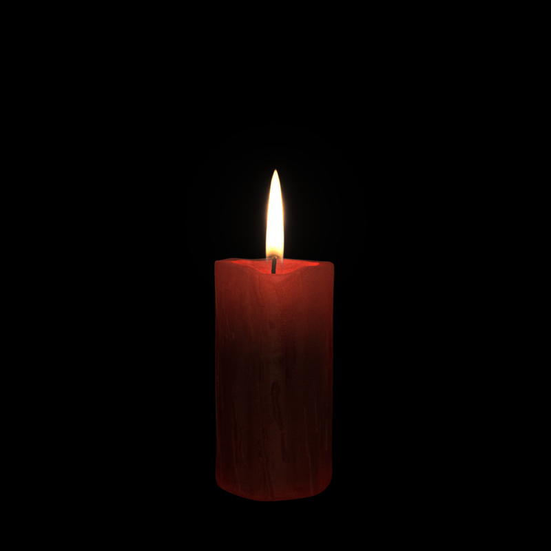 3d candle hd video flame model