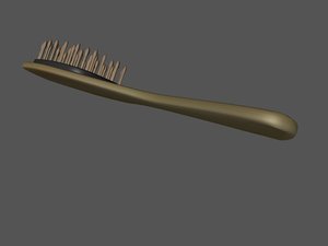 3d hair brush model