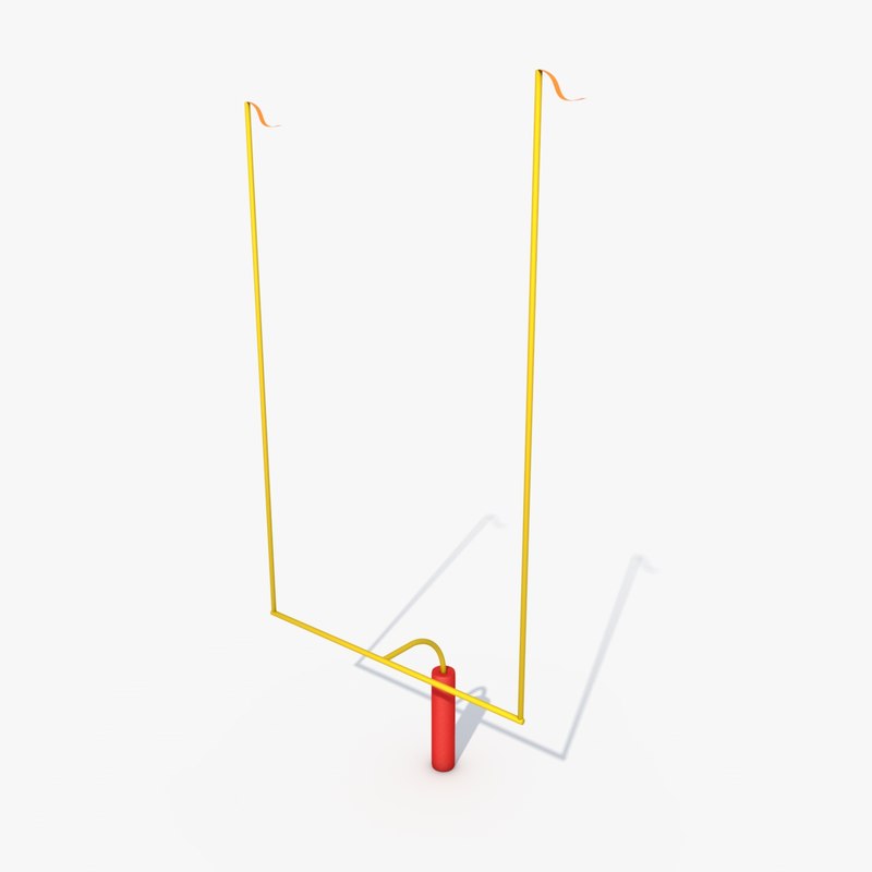 official football goalpost posts 3d 3ds