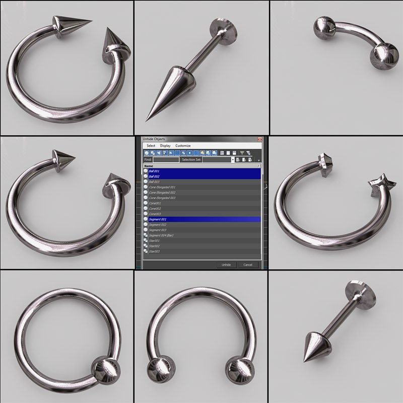 max piercings segments balls