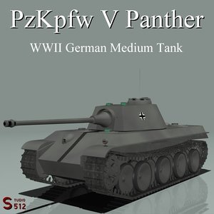 v panther tank 3d lwo