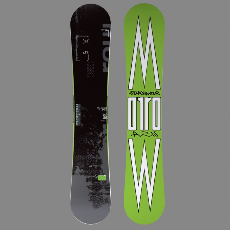 morrow spoon snowboard 3d max