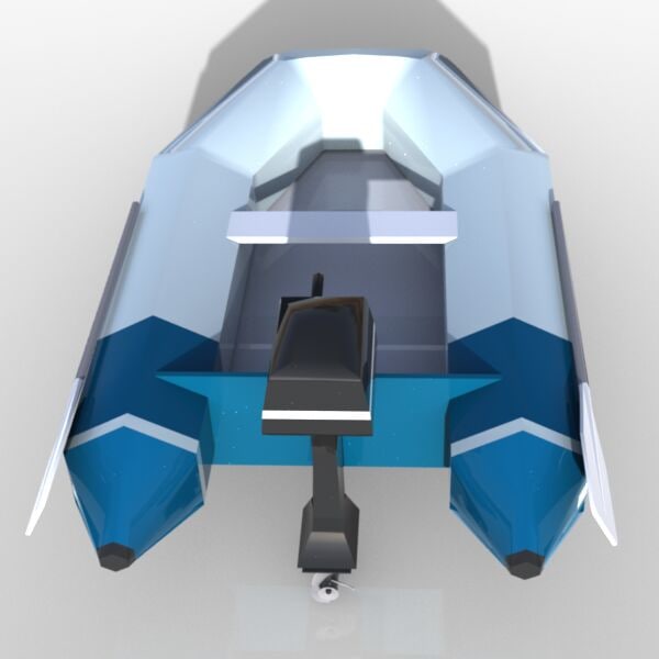 zodiac motor boat 3d max