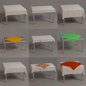 3d tables tableclothes model
