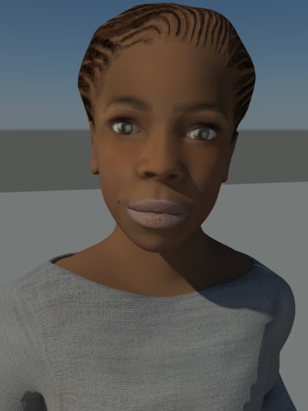 teenage human character 3d max