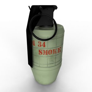 m34 smoke grenade 3d obj