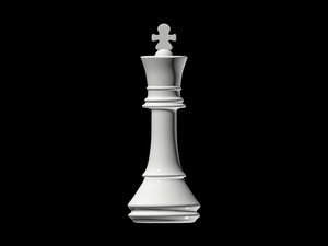 3d chess king model