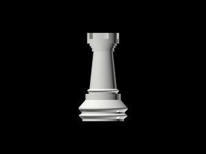 chess rook 3d max