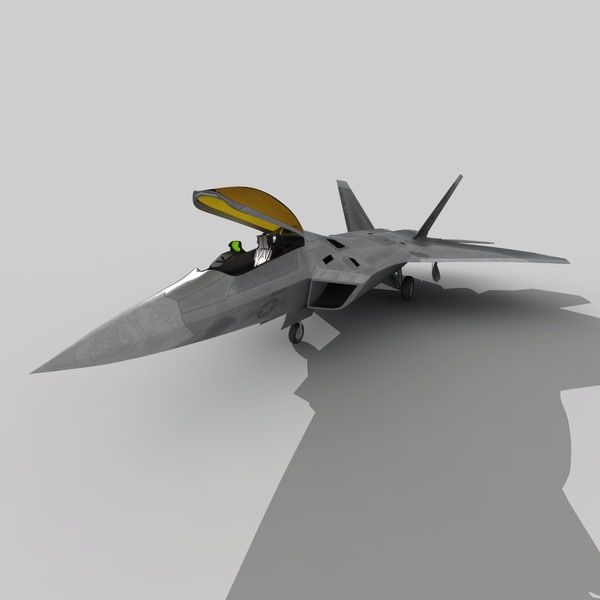 3d realistic f-22 raptor v2