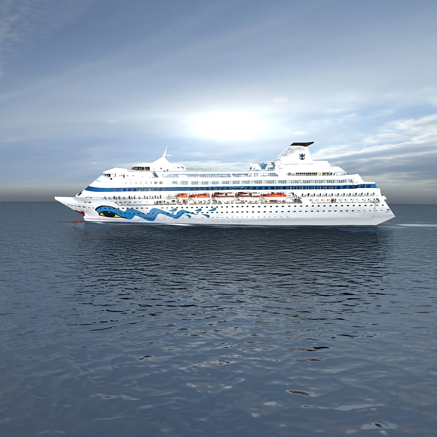 luxury ocean passenger liner 3d model