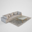3d realistic sofa set coffe table model