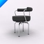 cassina lc7 swivel chair 3d c4d