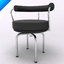 cassina lc7 swivel chair 3d c4d