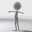 3d model of rigged biped