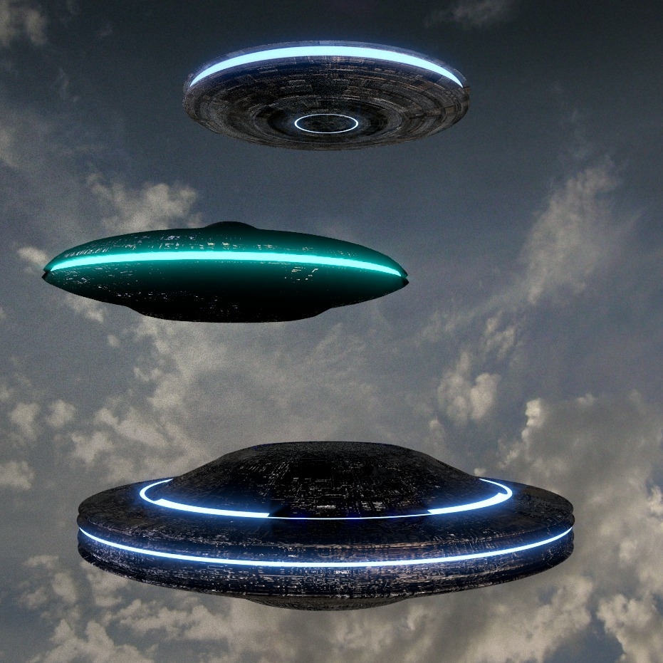 3d model set ufos