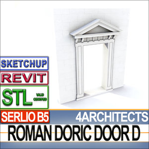 roman doric door stl 3d 3ds