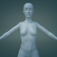 free obj mode female base mesh